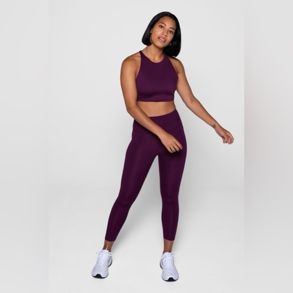 girlfriend collective Pants - Girlfriend Collective Plum Compressive High-Rise Legging size xs